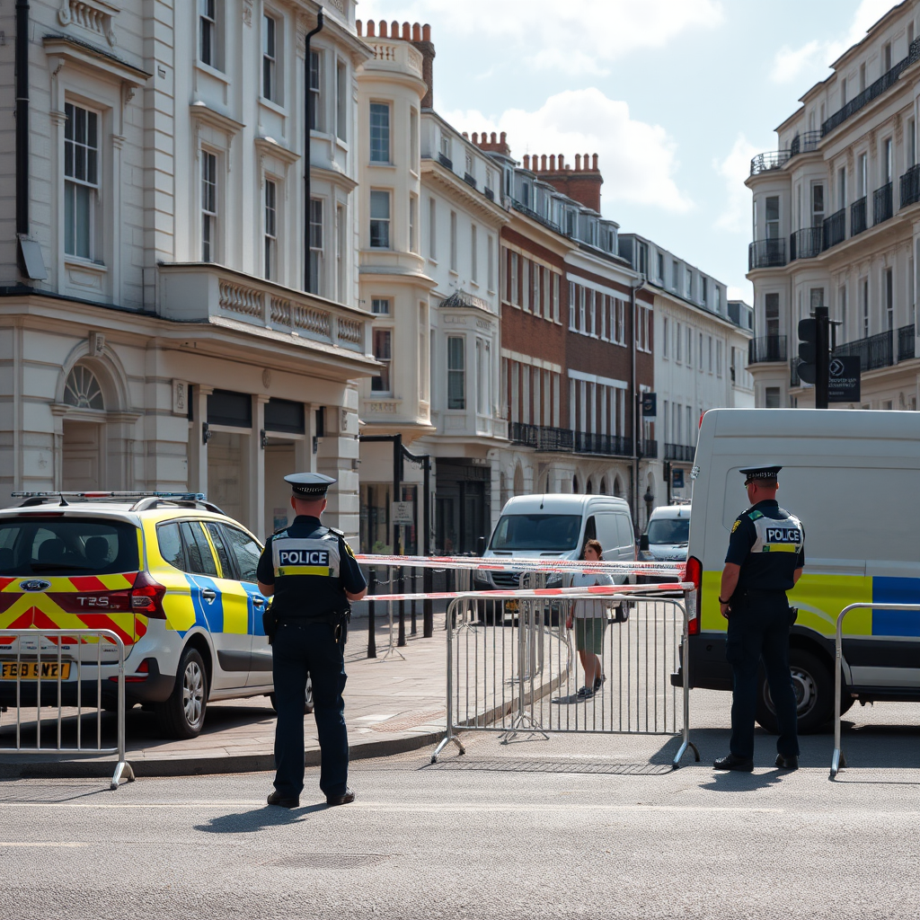 Crime scene images from Brighton's seafront as police gather evidence